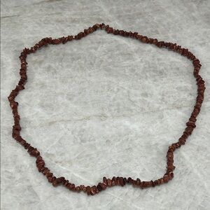 Brown Jasper chip Beaded Necklace